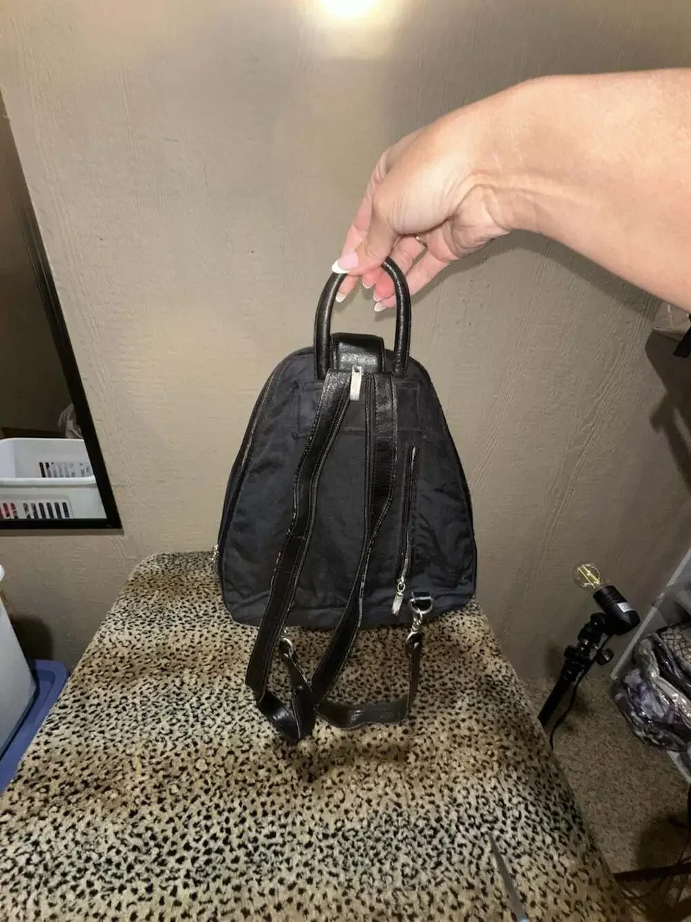Baggallini Convertible Nylon Small Travel Backpack in Black